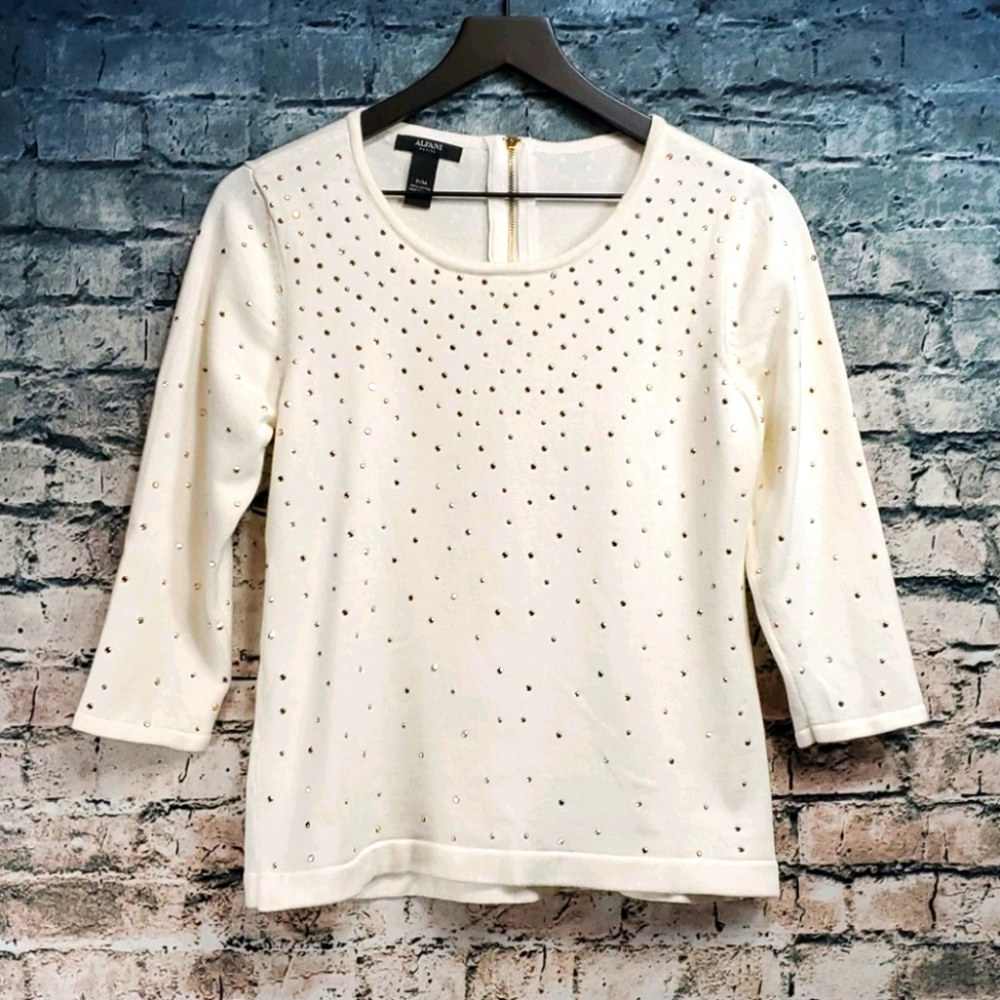 Alfani | Glam Luxe Sparkle Career Wear Knit Top